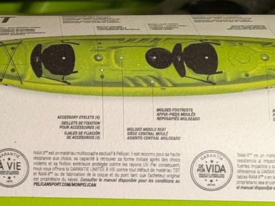 New Pelican Rustler 130T Tandem Kayak with 2 Paddles