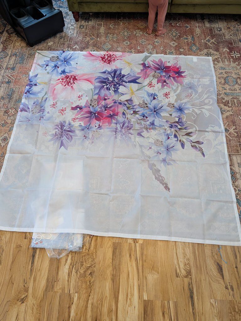 Flower shower curtain