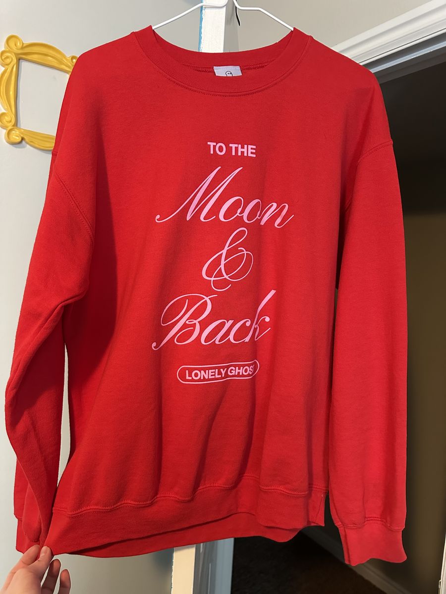 Red/pink lonely ghost sweatshirt