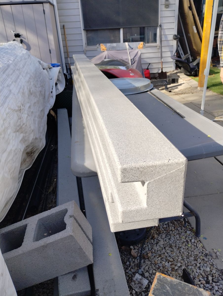 6 composite fence panel post   grey  102 in long