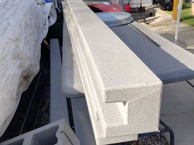 6 composite fence panel post grey 102 in long