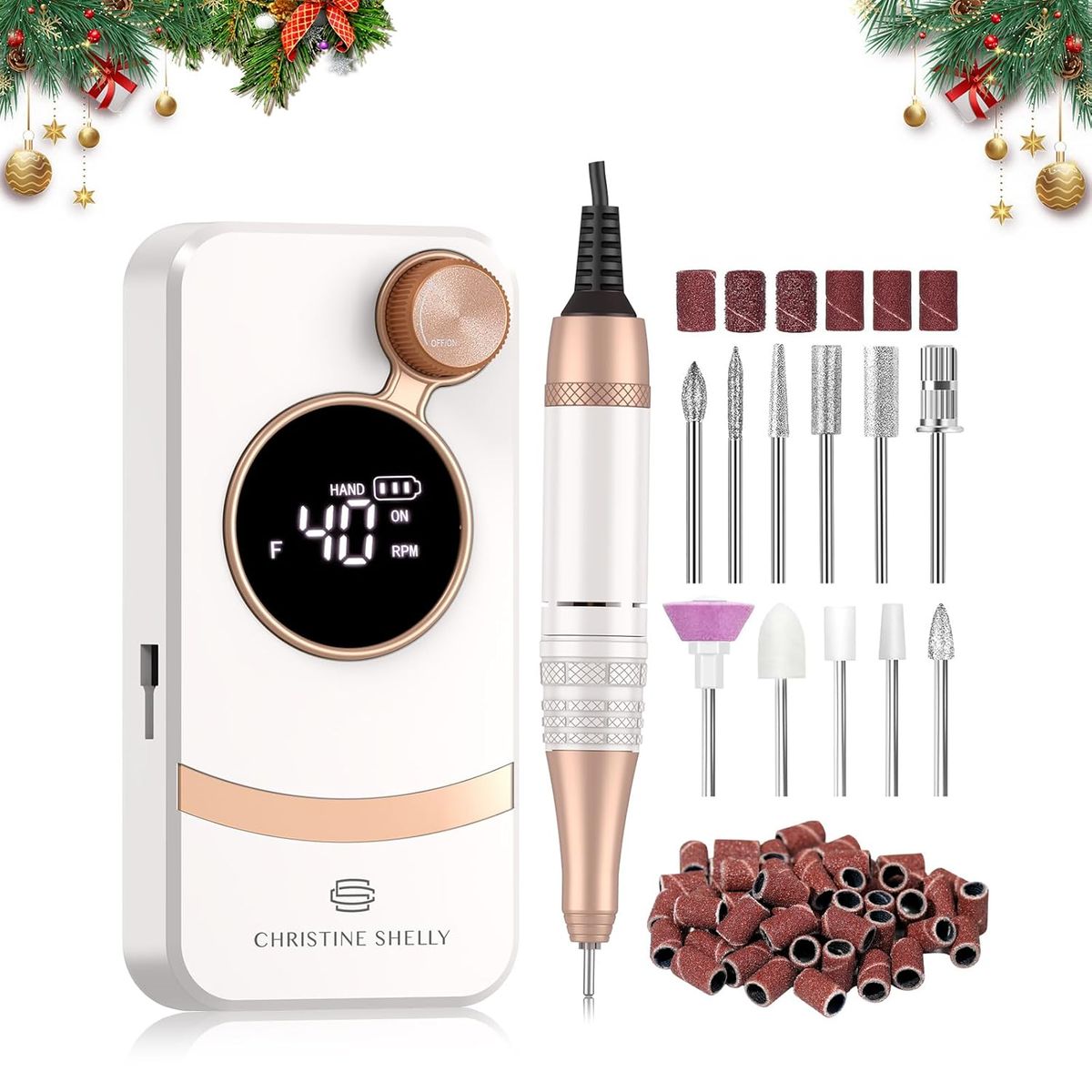 NEW Electric Nail Drill,40000RPM Cordless Nail File Diamond with 12 Drill Bits for Acrylic Nails Gel Polishing