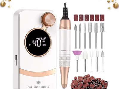 NEW Electric Nail Drill,40000RPM Cordless Nail File Diamond with 12 Drill Bits for Acrylic Nails Gel Polishing