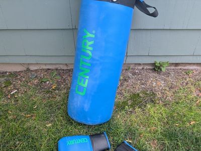 Century Youth Boxing Training Set - Blue Punching Bag & Gloves