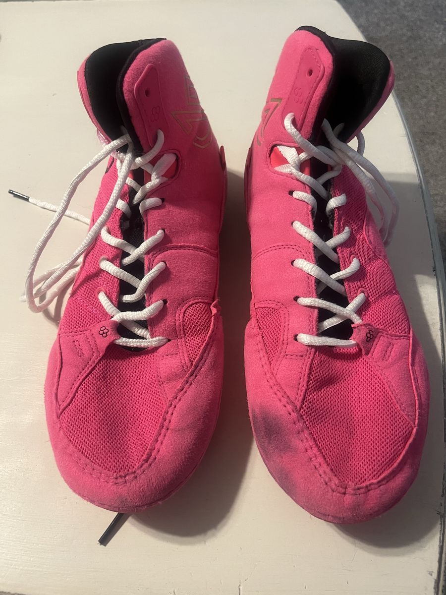 Rudis Pink High-Top Leather Wrestling shoes for men - Good Used Condition