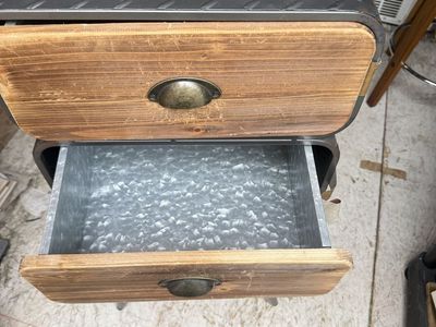 Industrial Style 4-Drawer Metal & Wood Chest Storage Cabinet Nightstand