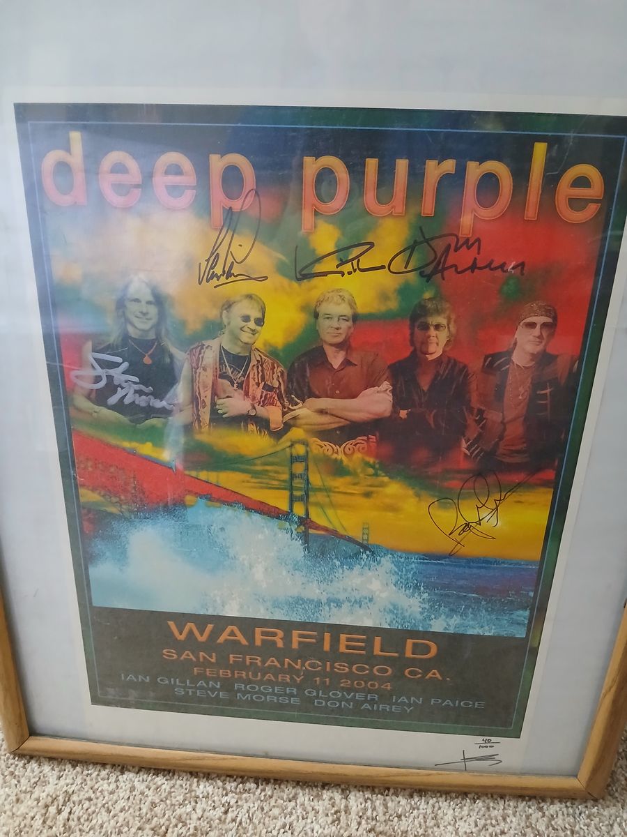 Deep purple Autograph poster for sale