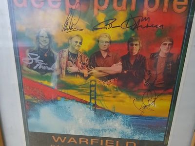 Deep purple Autograph poster for sale