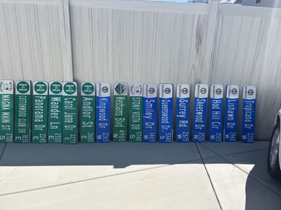 Street Signs Different Cities And Colors