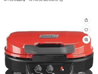 Coleman RoadTrip 225 Portable Tabletop 2-Burner Gas Grill - Matchless Ignition, 11,000 BTUs