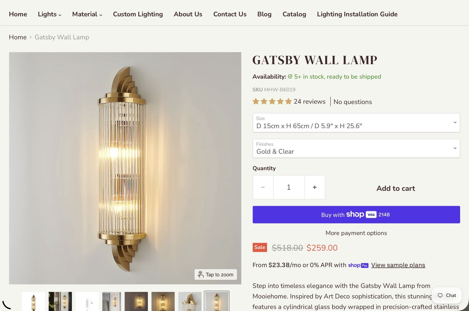 Gatsby Wall Sconces