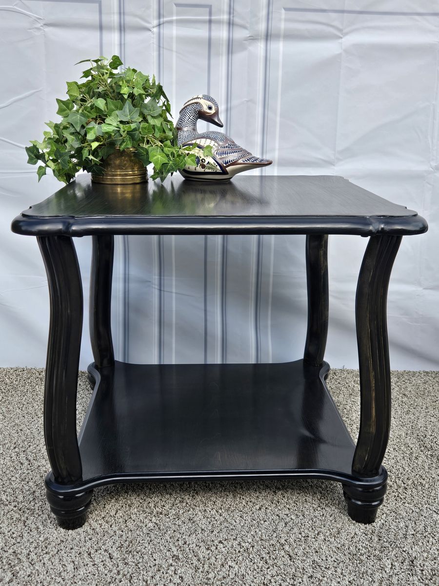 Black End Tables Set of 2 | Matching Side Tables | Nightstands