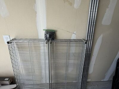 Silver 4-Tier Heavy Duty Freestanding Shelves