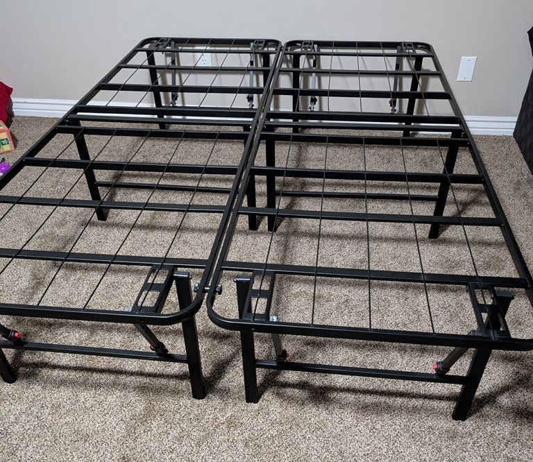 Full bed frame, practically new