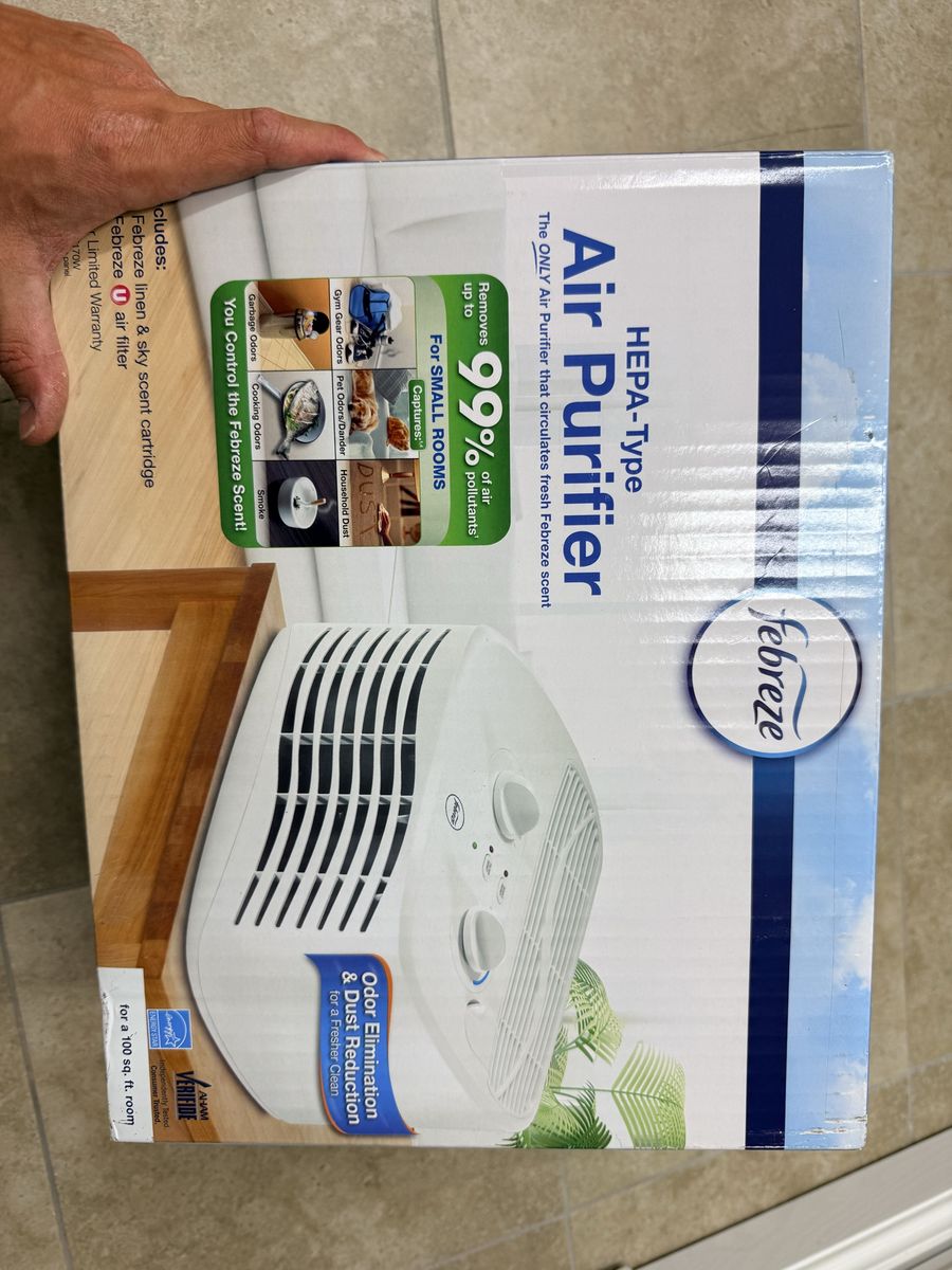 Febreze HEPA-Type Air Purifier for Small Rooms, Odor Elimination & Dust Reduction