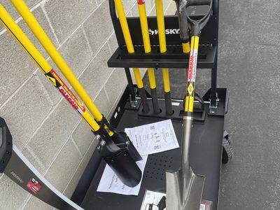 38in all-terrain folding cart / & garden tools