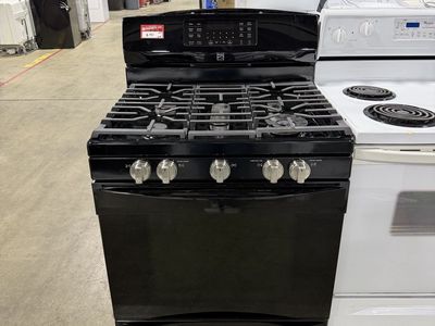 Kenmore Elite Black Gas Range with 5 Burners & Self-Cleaning Oven