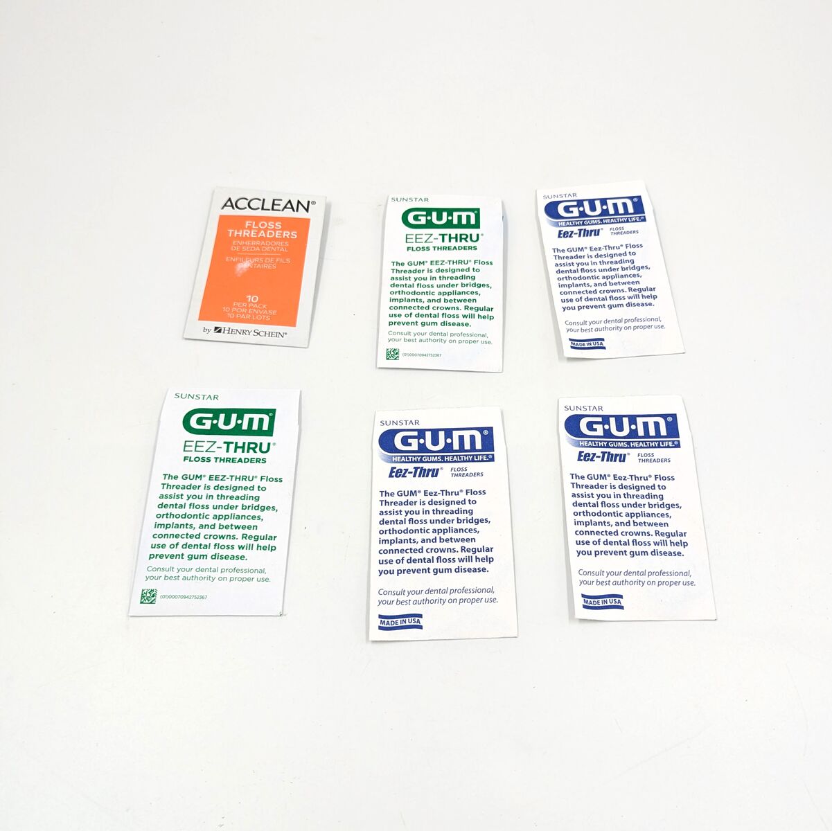 6 Pack of GUMbrand Dental Floss Threaders