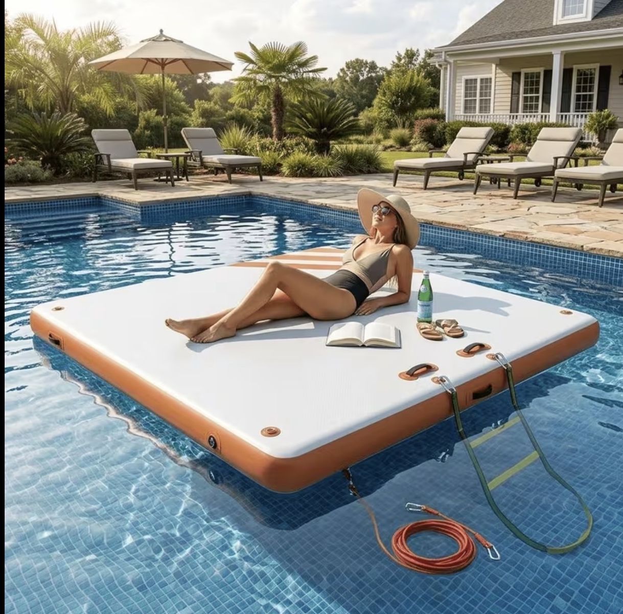10x6 Floating Dock — Holds 8 Adults (1,600 lbs)