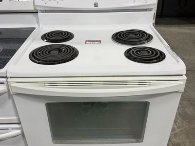 Kenmore White Electric Range Stove Oven with Coil Burners - Used, Great Condition