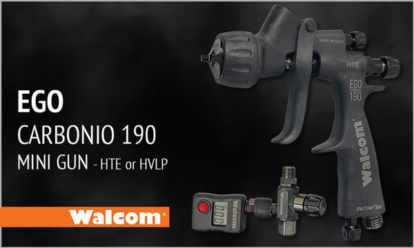 Walcom EGO Carbonio 190 HALO × 1 Carbon Fiber Paint Gun