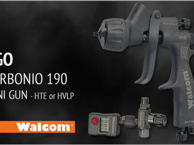 Walcom EGO Carbonio 190 HALO × 1 Carbon Fiber Paint Gun