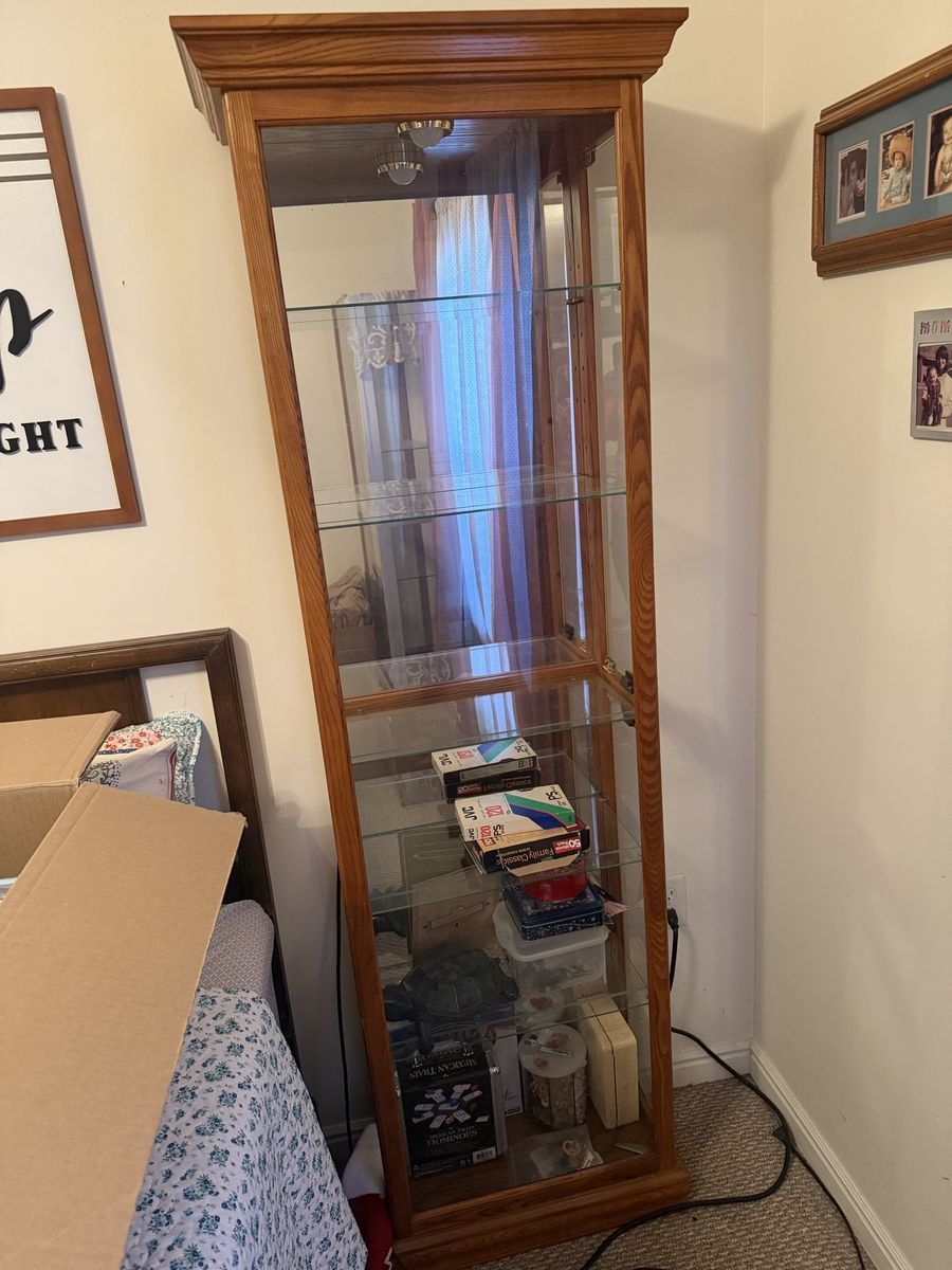 2 curio cabinets