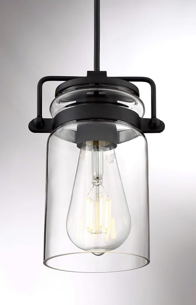 NEW NUVO 60-6732 Antebellum Light Pendant, Matte Black