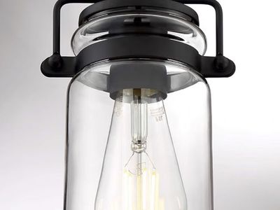 NEW NUVO 60-6732 Antebellum Light Pendant, Matte Black