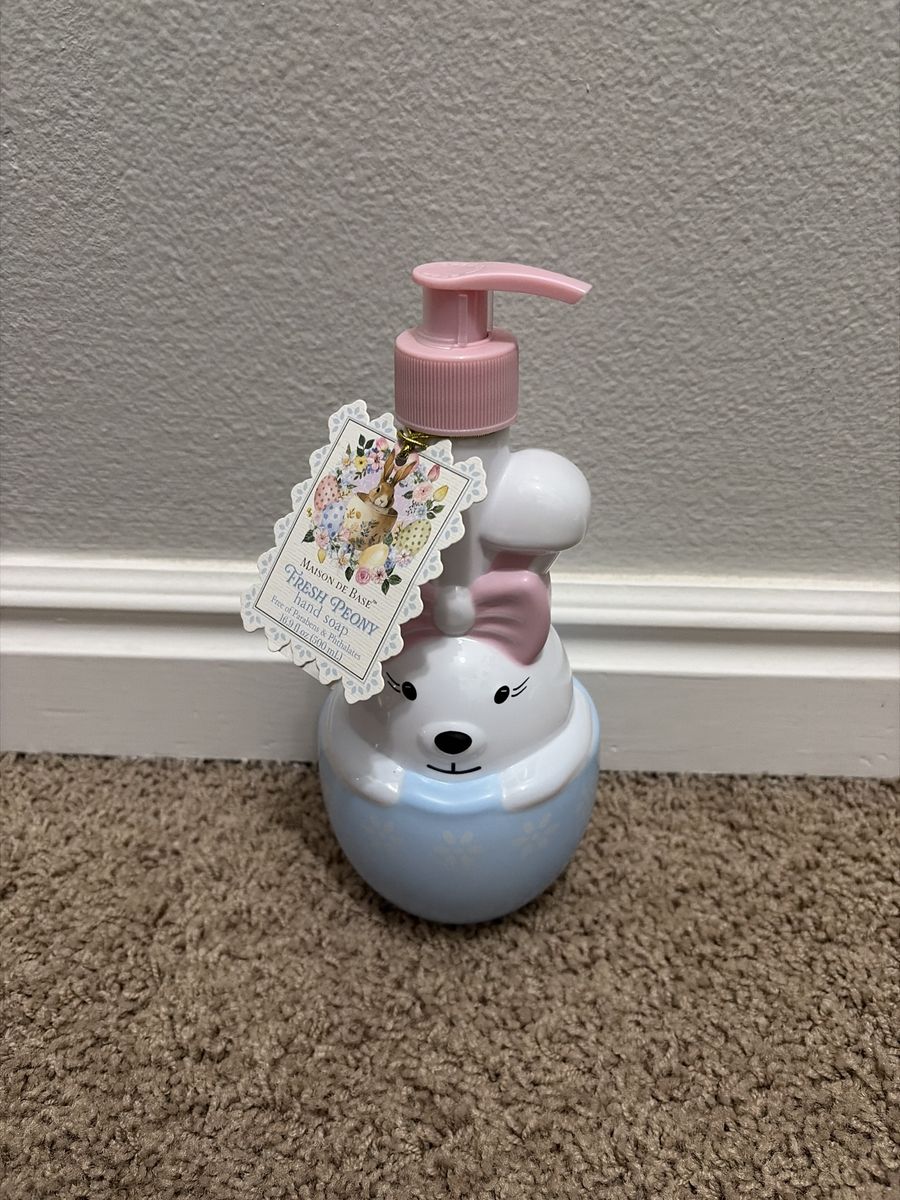 Maison de Base Fresh Peony Hand Soap - 16.9 fl oz - Bunny Dispenser - Paraben & Phthalate Free