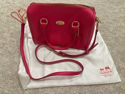 Pink Coach Leather Bag