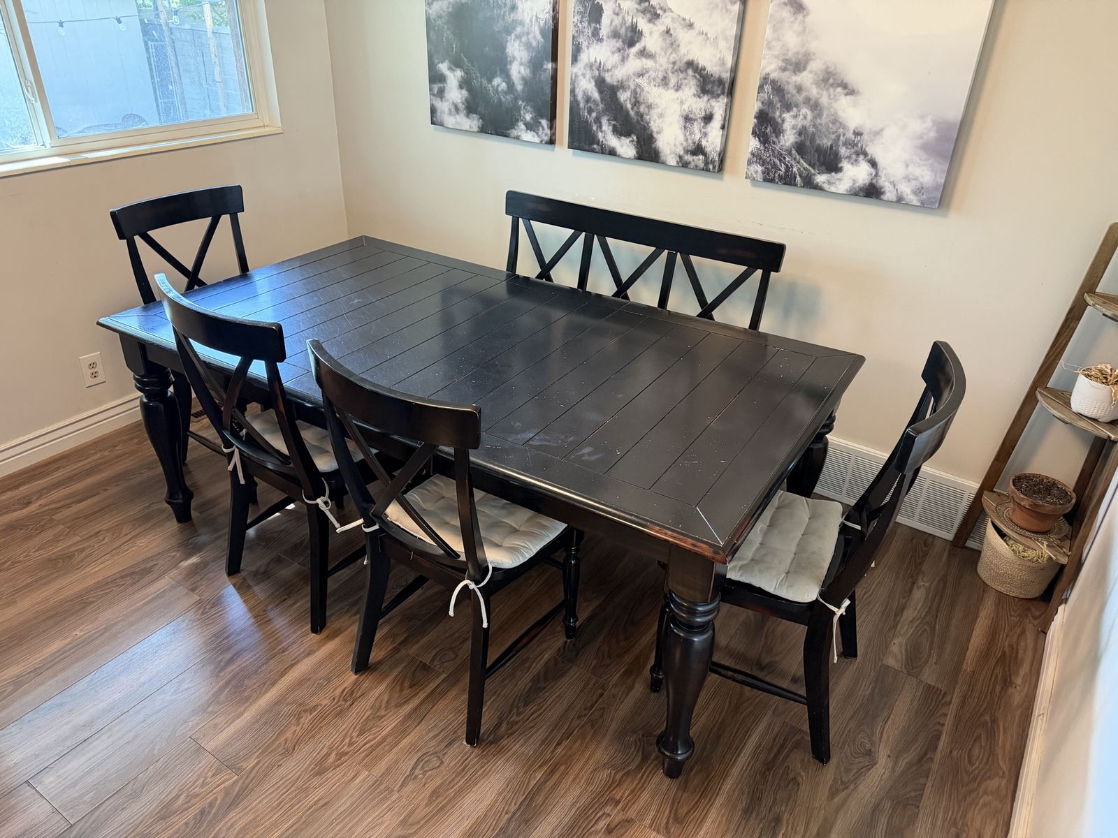 Wooden Dining Table and Chairs