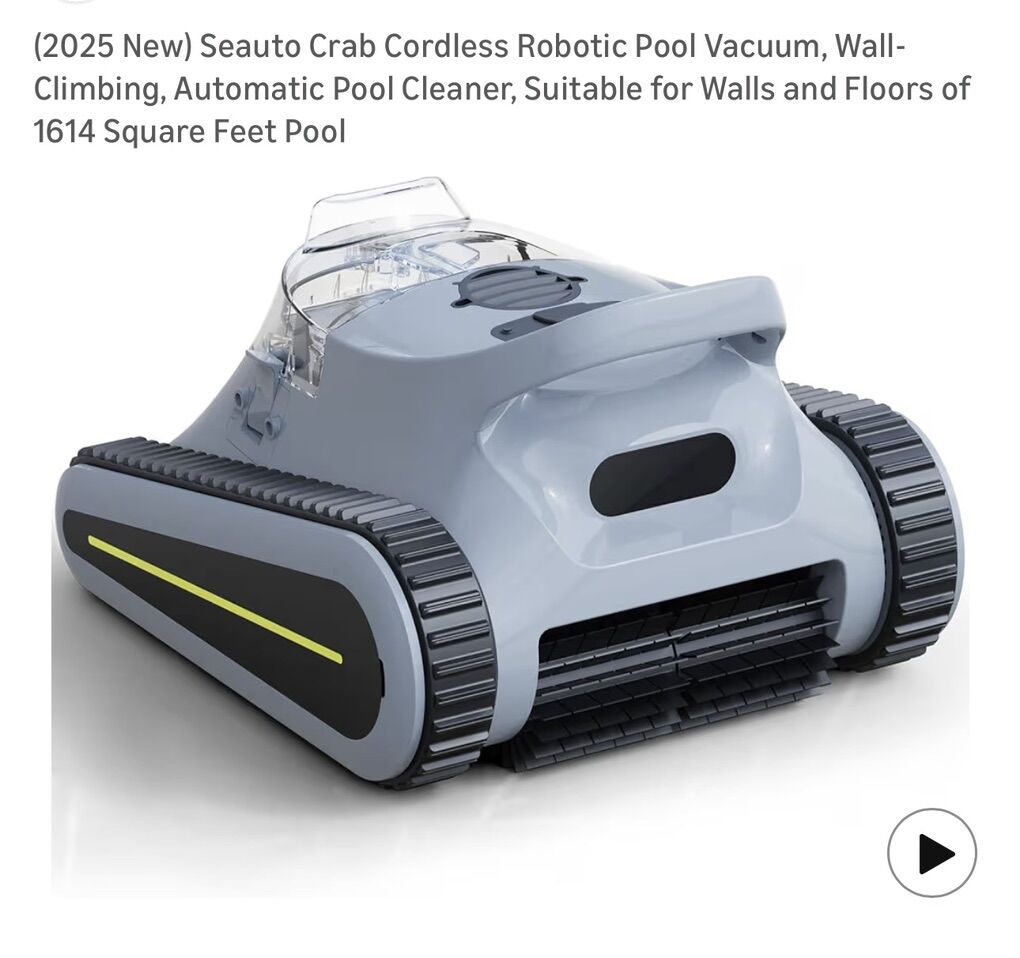 $70 LESS THAN AMAZON! BRAND NEW IN BOX Seauto Crab Cordless Robotic Pool Vacuum