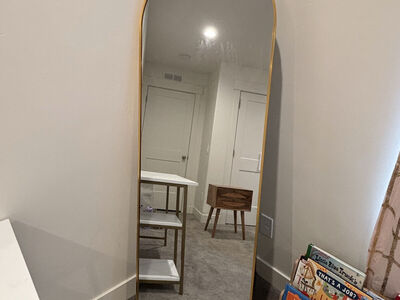 Full-length Arched Mirror Gold Frame