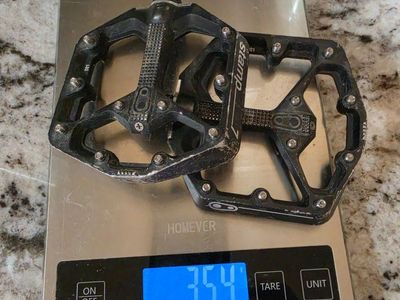 Crankbrothers Stamp 7 Mountain Bike Pedals - Black, Flat Platform, Lightweight (354g)