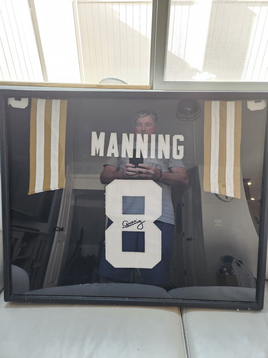 New Orleans Saints Archie Manning framed jersey