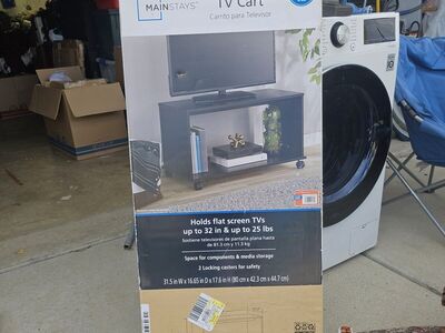 black TV cart