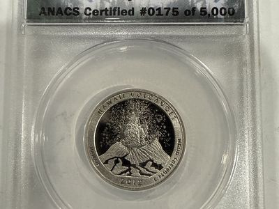 2012 ANACS PR70 DCAM Hawaii Volcanoes First Day of Issue Quarter - Certified #0175/5000