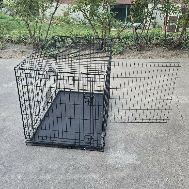 42" XL Metal Dog Pet Kennel Cage Crate Folds