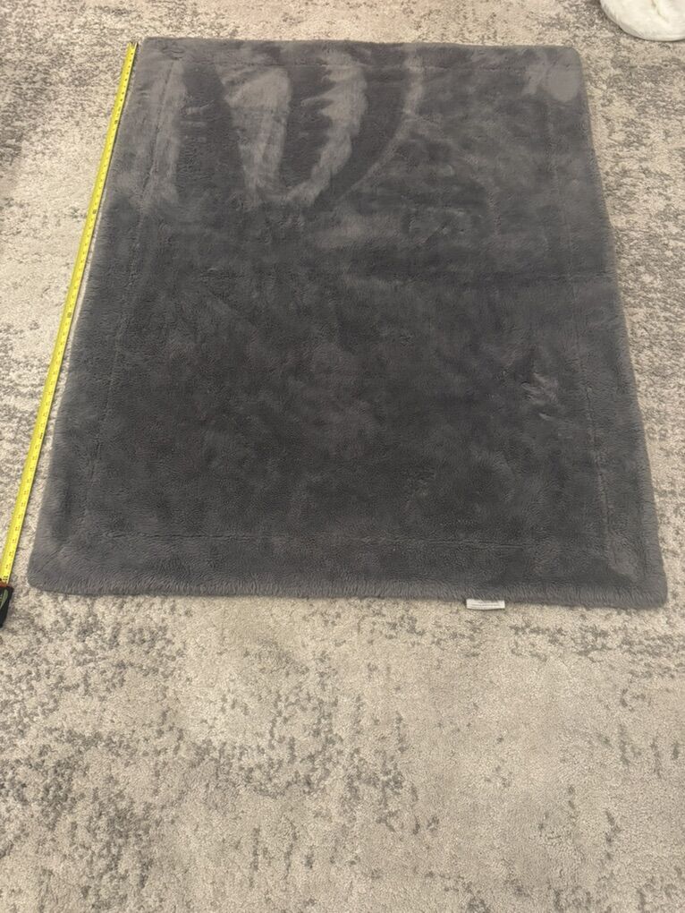 Minky Couture Extra Thick 5X4 Gray Throw Blanket