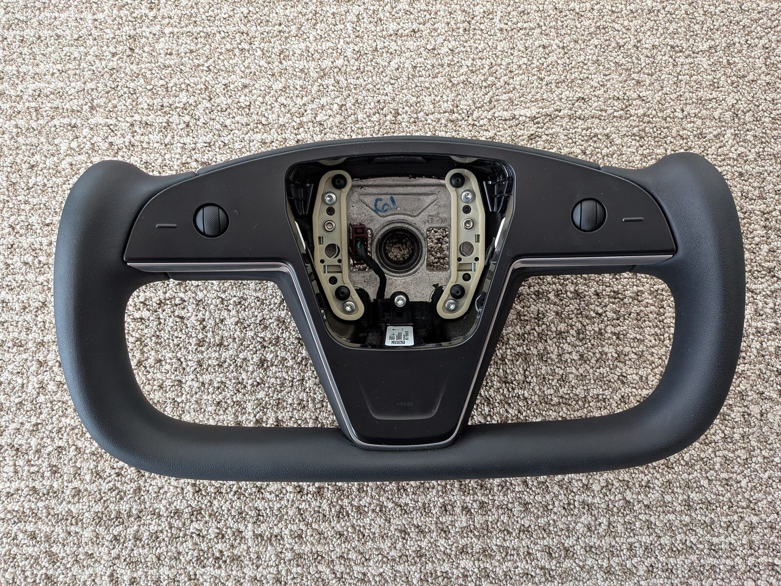 OEM Tesla Heated Yoke Steering Wheel – 2022 Model X – Brand New