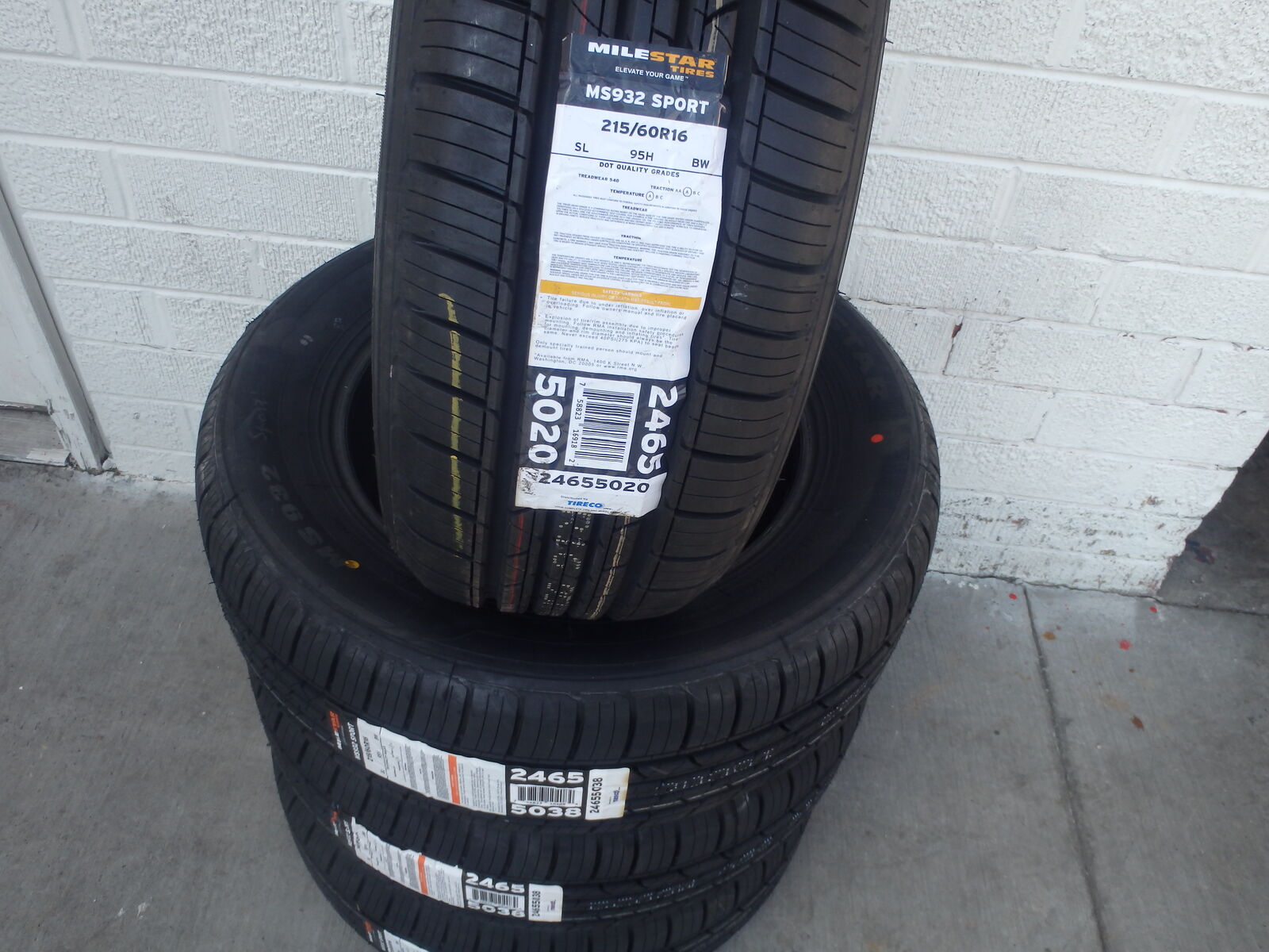 215/60R16 MILESTAR LS932 SPORT AS SET OF NEW TIRES