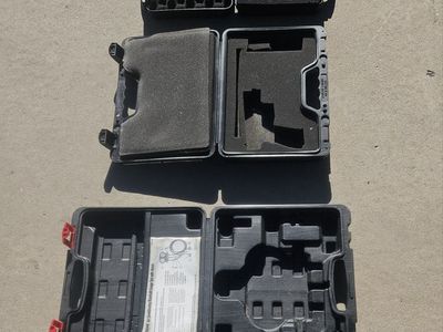 3 carry cases, with foam.