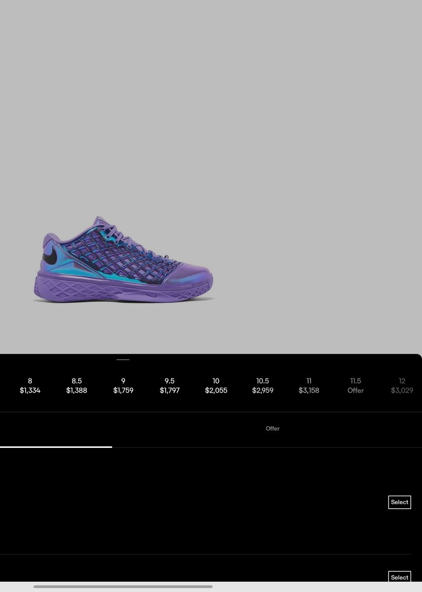 Kobe 3 warning label size 10