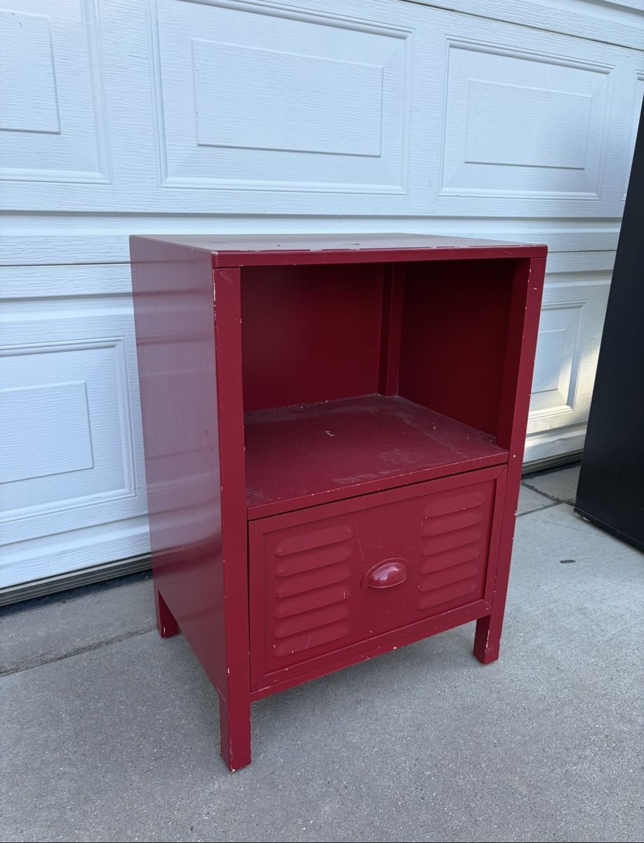 Nightstand with Drawer - Red