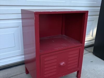 Nightstand with Drawer - Red