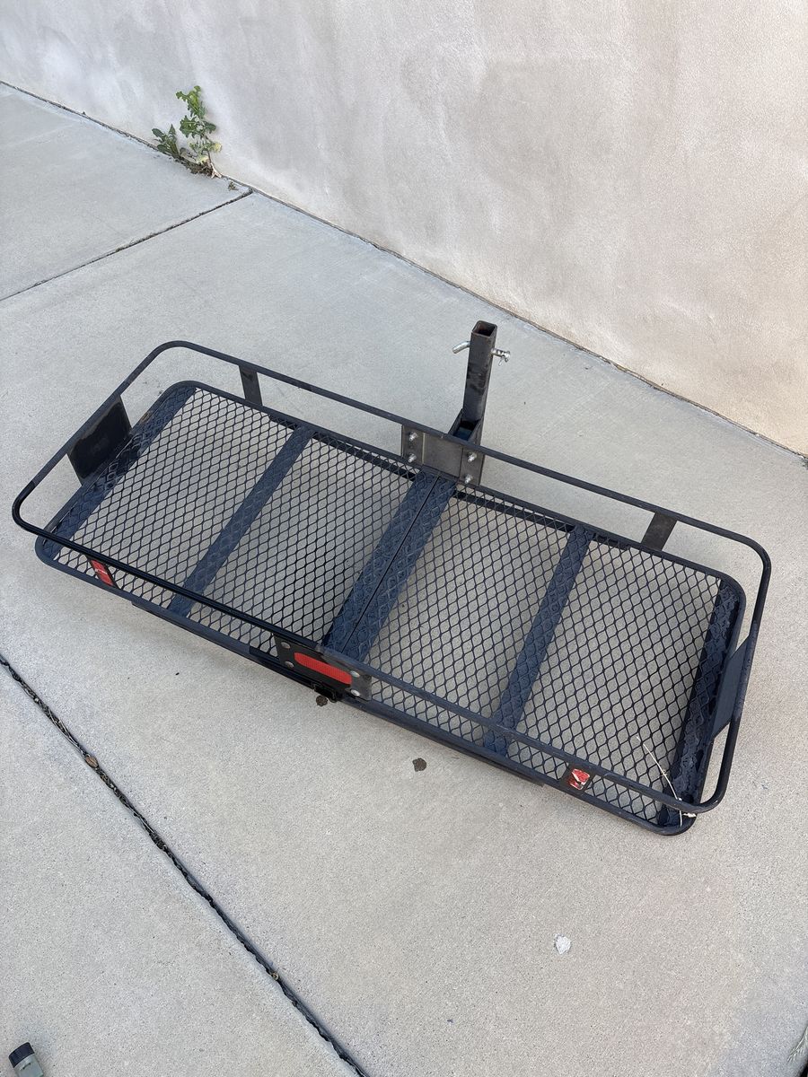 Universal Hitch-Mount Cargo Carrier - Black Mesh Basket for Cars & Trucks