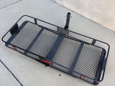 Universal Hitch-Mount Cargo Carrier - Black Mesh Basket for Cars & Trucks
