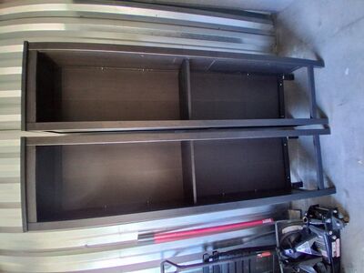 Entertainment center and 2 book cases