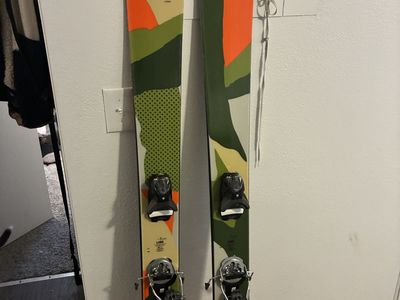 Line outline skis with pivot bindings obo